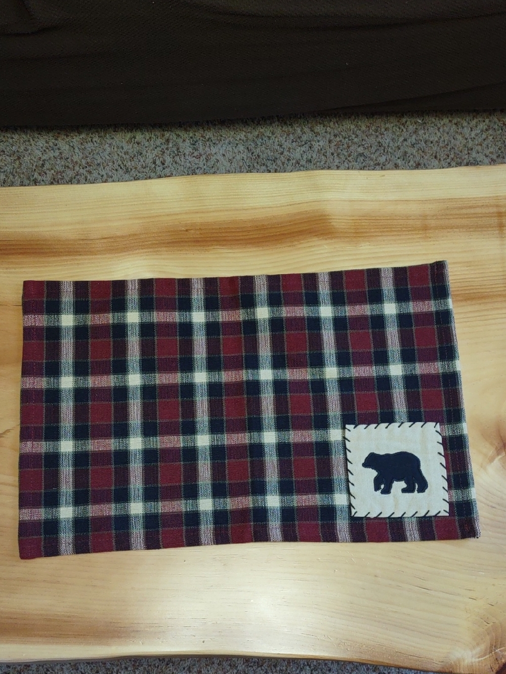 (2) Park Designs Concord Black Bear Placemats